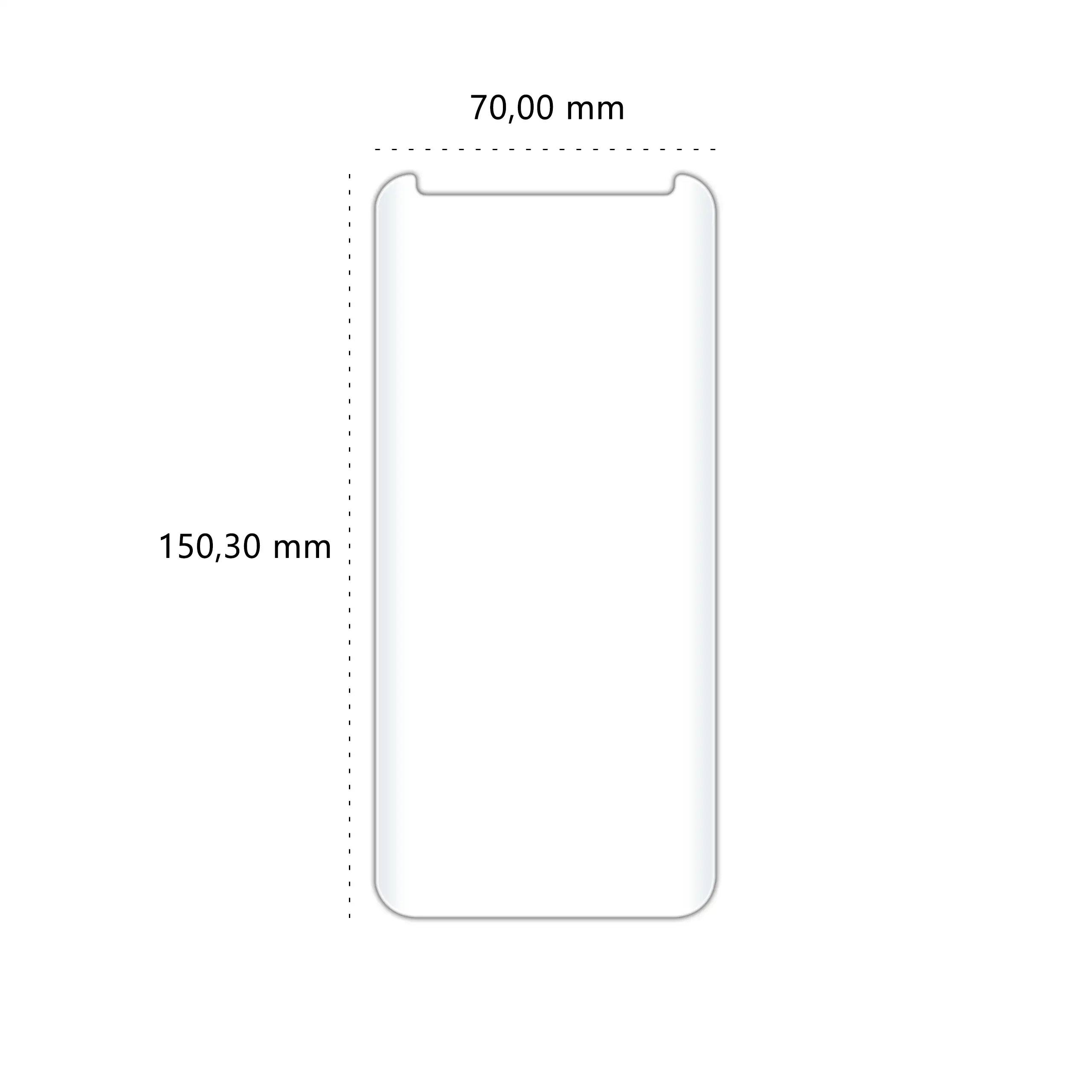 Wymiary szkła hartowanego UV Polski Banan BananUltra do telefonu Samsung Galaxy S8 Plus